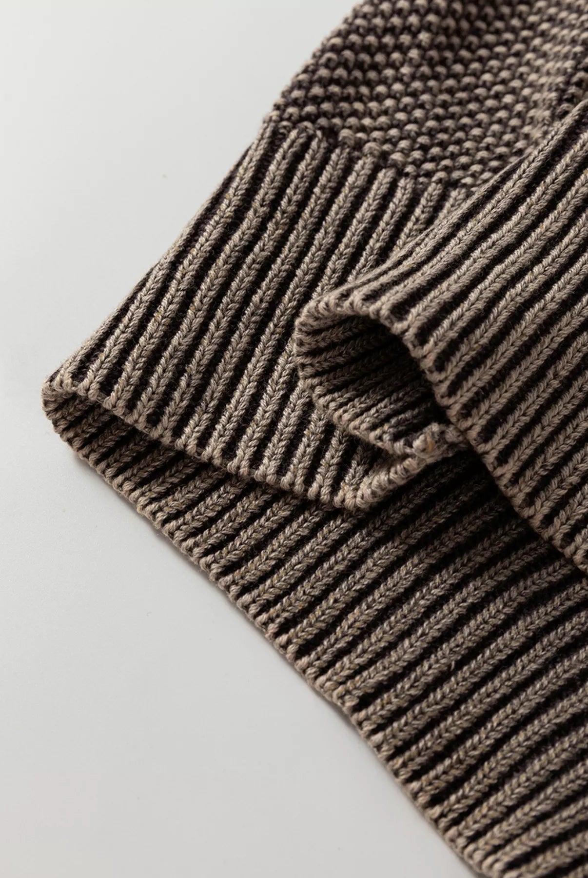 Contrast Cable Knit Sleeve Casual Sweater-Sweaters-Krush Kandy, Women's Online Fashion Boutique Located in Phoenix, Arizona (Scottsdale Area)