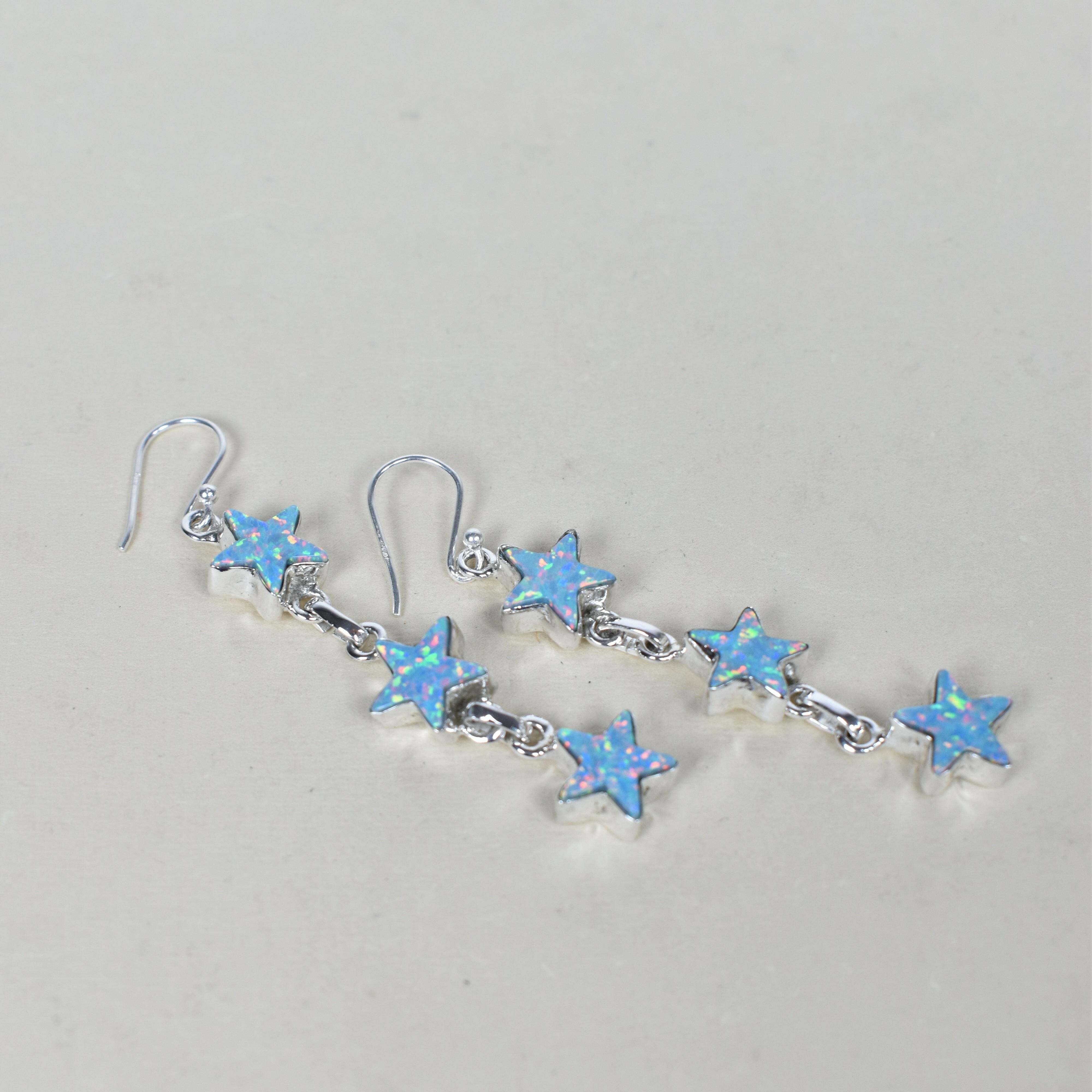 3 Star General Sterling Silver Earrings-Drop Earrings-Krush Kandy, Women's Online Fashion Boutique Located in Phoenix, Arizona (Scottsdale Area)