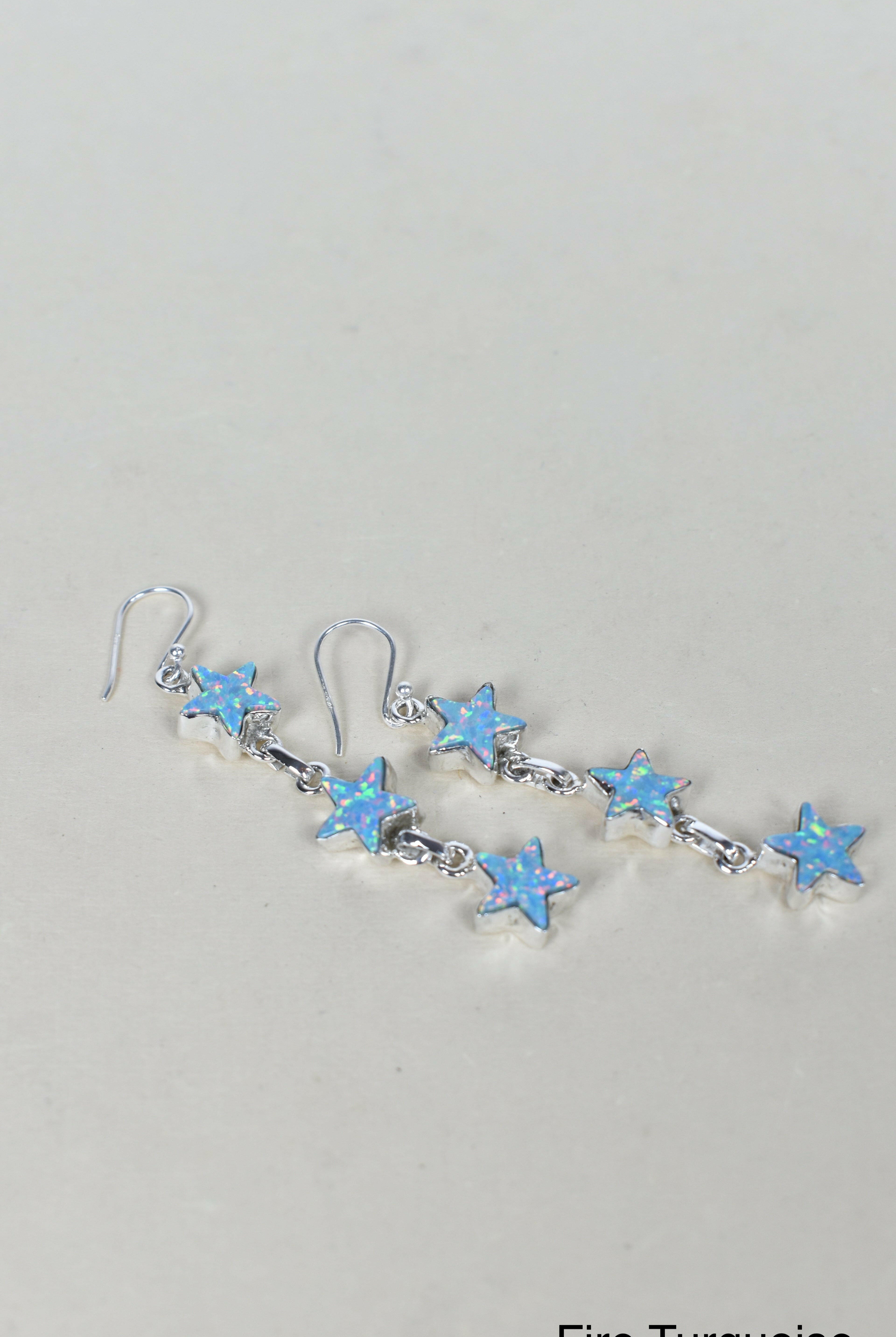 3 Star General Sterling Silver Earrings-Drop Earrings-Krush Kandy, Women's Online Fashion Boutique Located in Phoenix, Arizona (Scottsdale Area)