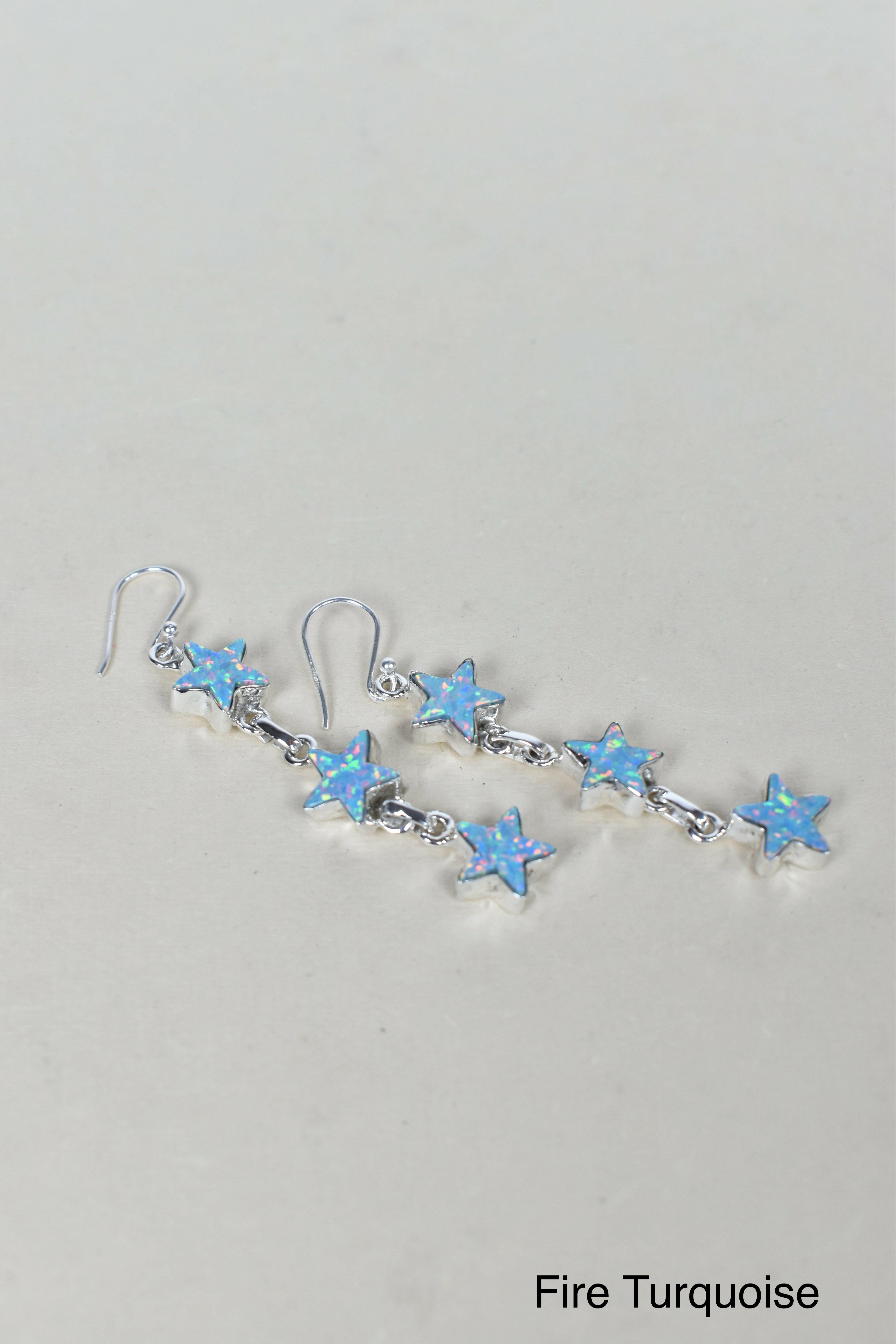 3 Star General Sterling Silver Earrings-Drop Earrings-Krush Kandy, Women's Online Fashion Boutique Located in Phoenix, Arizona (Scottsdale Area)