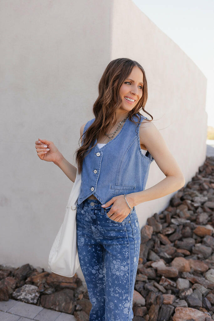 Kancan High-Rise Floral Flare Jeans-Denim-Krush Kandy, Women's Online Fashion Boutique Located in Phoenix, Arizona (Scottsdale Area)