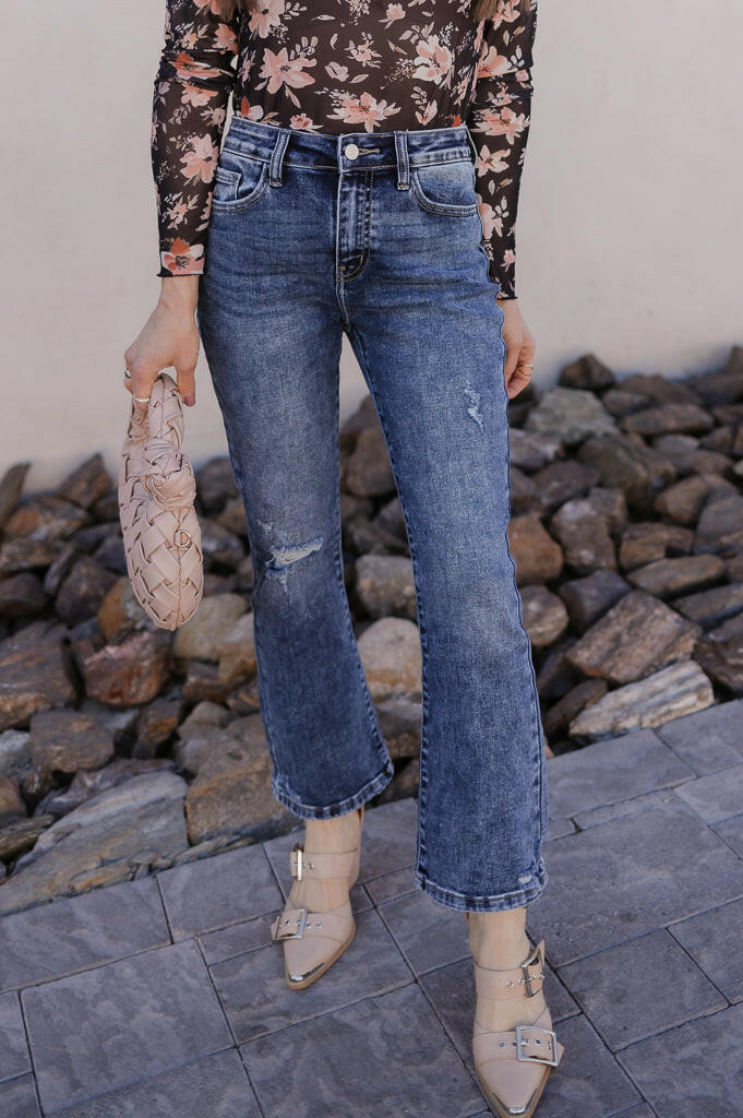 Kancan Bella Vista High-Rise Crop Flare Jeans-Jeans-Krush Kandy, Women's Online Fashion Boutique Located in Phoenix, Arizona (Scottsdale Area)