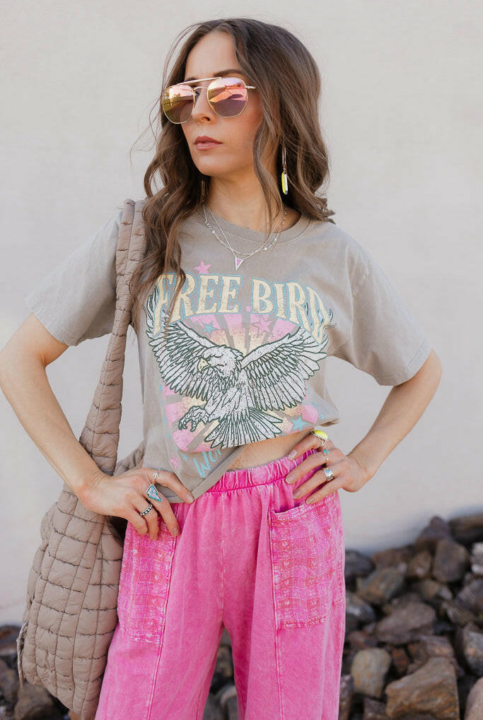 Free Bird World Tour Graphic Tee | MADE TO ORDER-Graphic Tees-Krush Kandy, Women's Online Fashion Boutique Located in Phoenix, Arizona (Scottsdale Area)