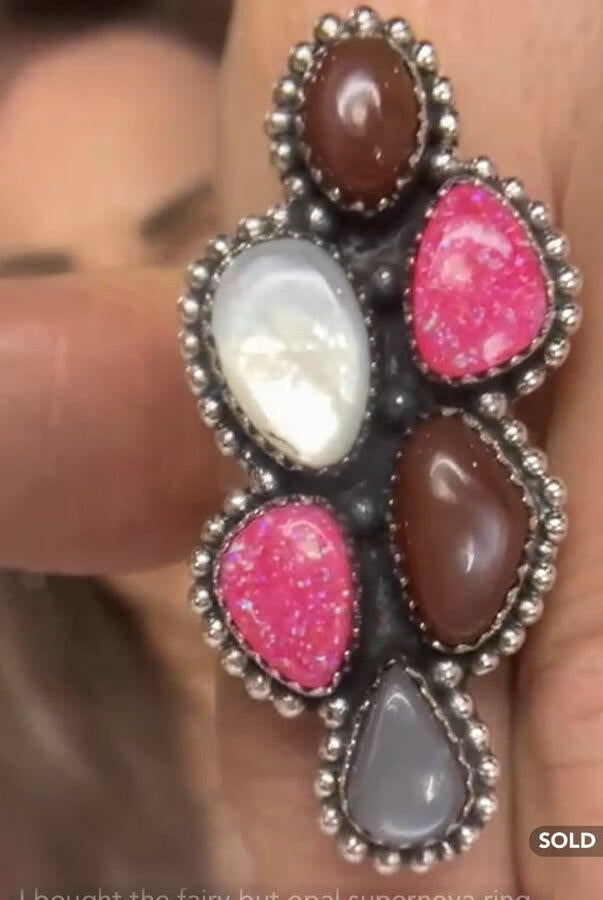 Kristyn's Cluster Crawler Stone Ring-Crawler Rings-Krush Kandy, Women's Online Fashion Boutique Located in Phoenix, Arizona (Scottsdale Area)
