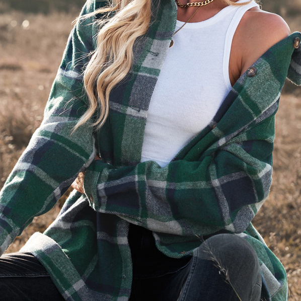 Kristyn's Fall Plaid Shacket | S-2X, 3 Colors-Jackets-Krush Kandy, Women's Online Fashion Boutique Located in Phoenix, Arizona (Scottsdale Area)