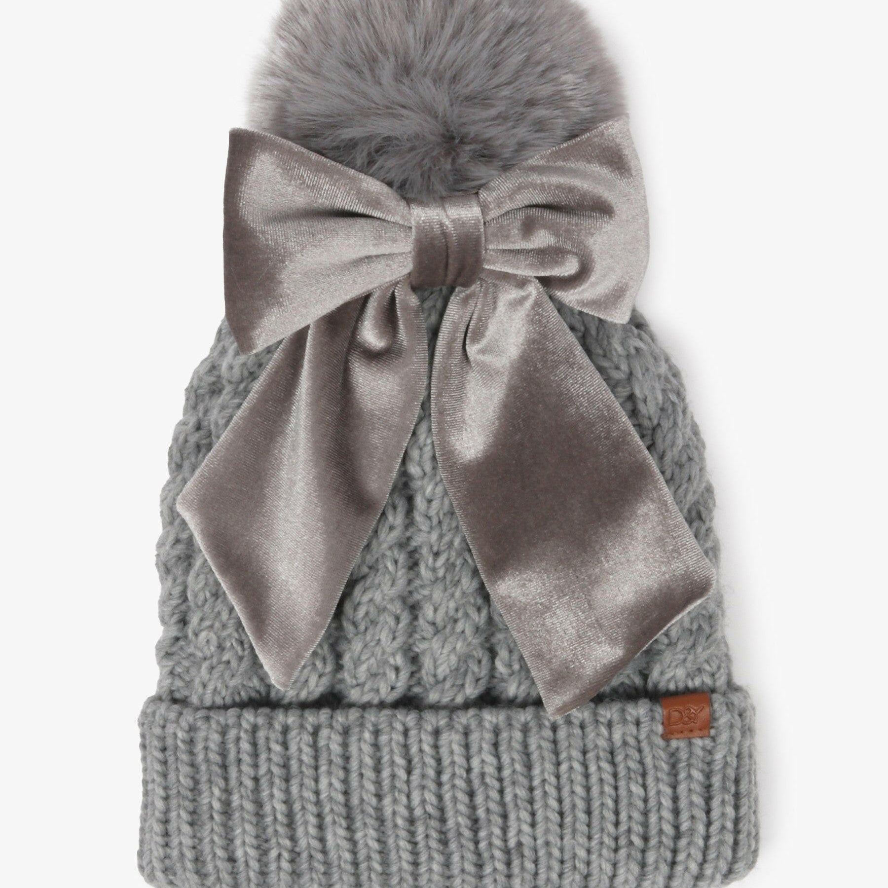 Snowbelle Convertible Bow Beanie-Hats-Krush Kandy, Women's Online Fashion Boutique Located in Phoenix, Arizona (Scottsdale Area)