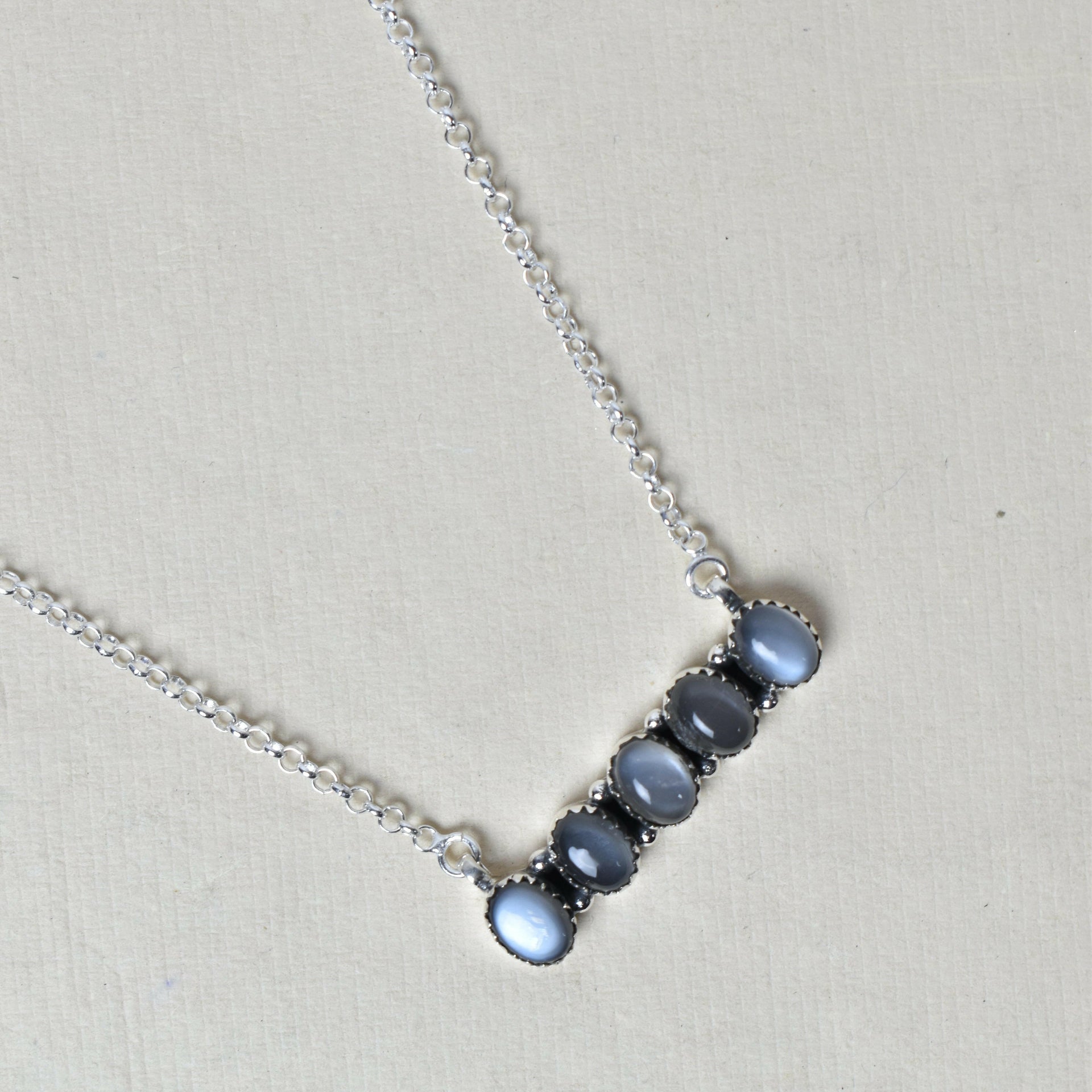 Quintabulous Sterling Silver Necklace-Bar Necklaces-Krush Kandy, Women's Online Fashion Boutique Located in Phoenix, Arizona (Scottsdale Area)