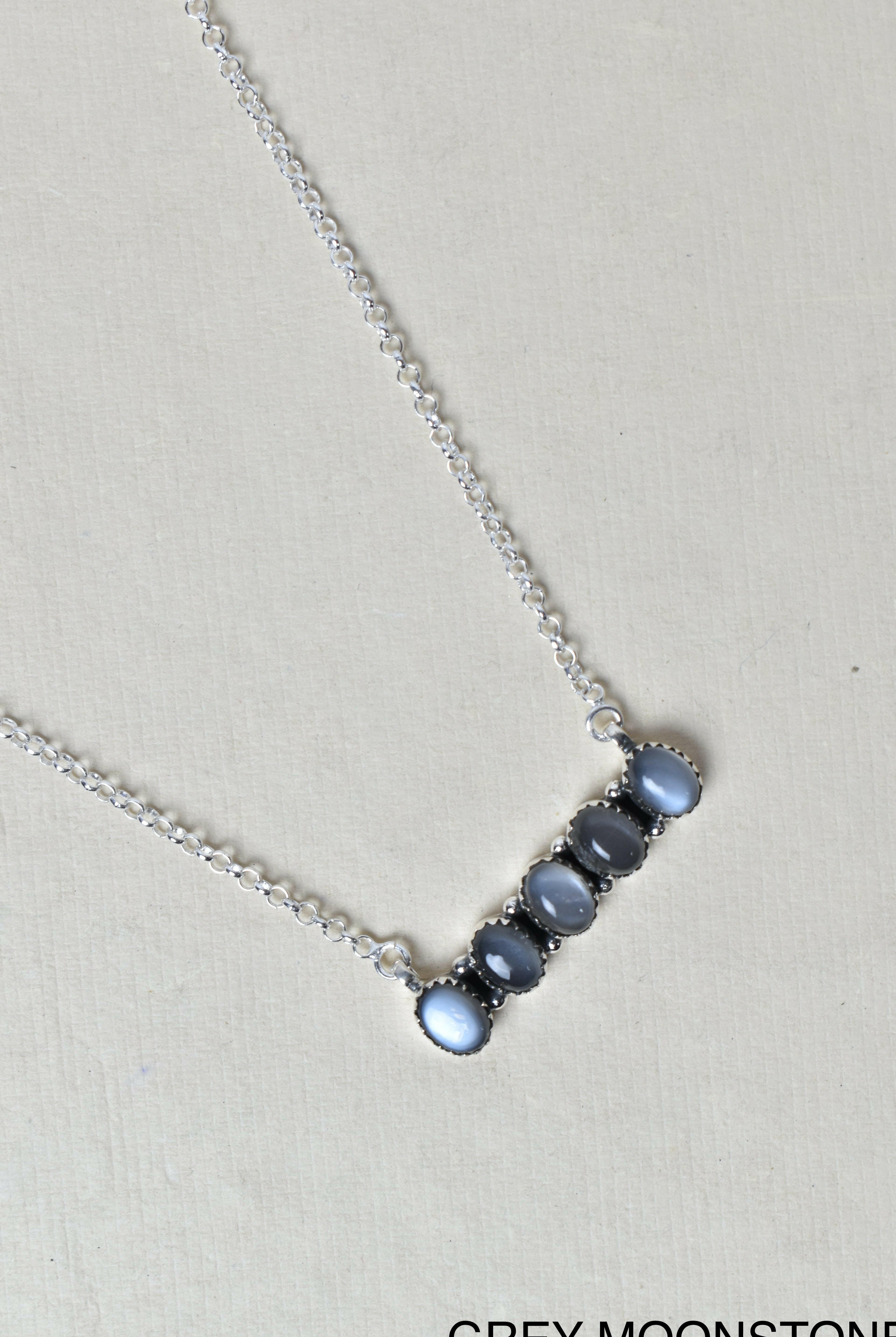 Quintabulous Sterling Silver Necklace-Bar Necklaces-Krush Kandy, Women's Online Fashion Boutique Located in Phoenix, Arizona (Scottsdale Area)