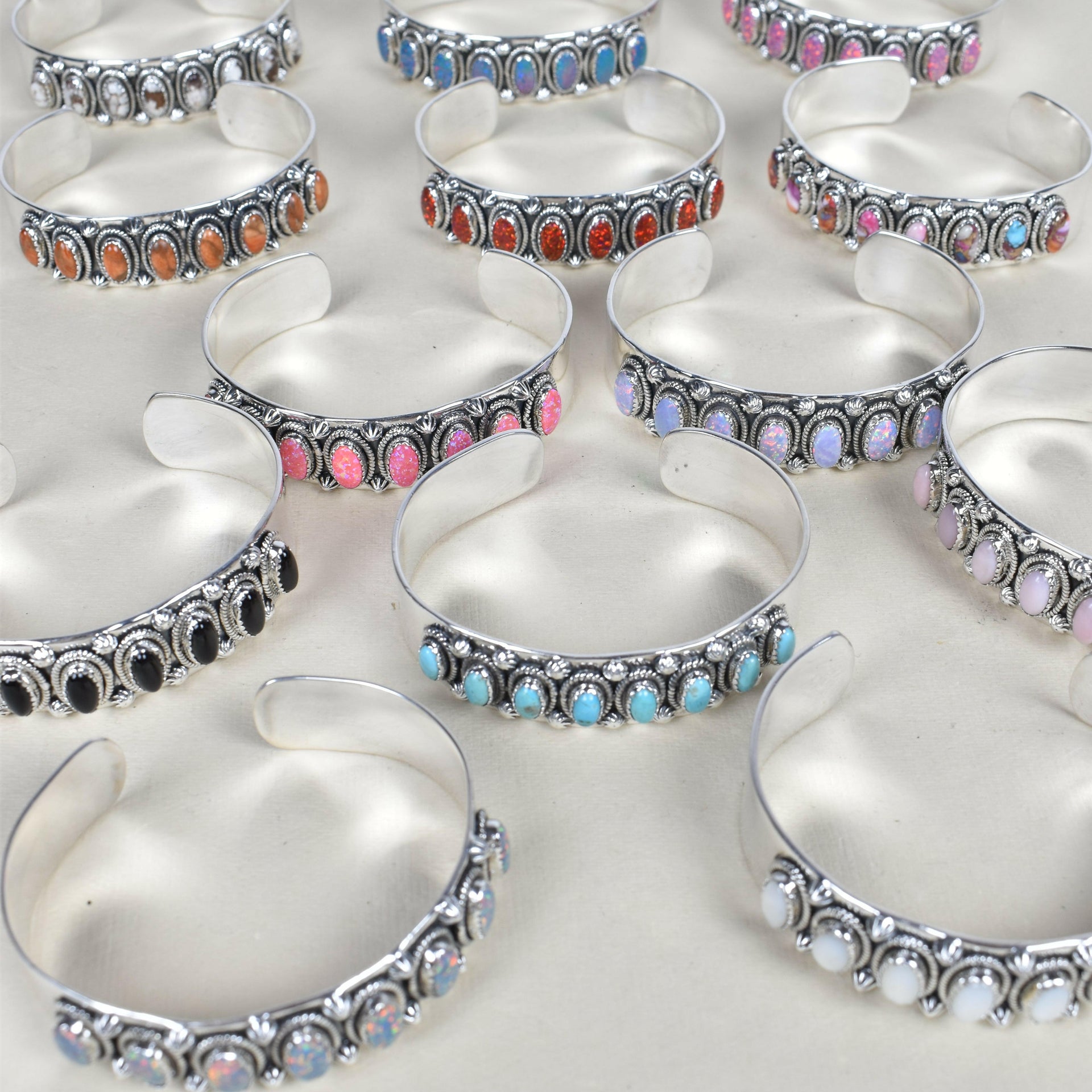 Octet Gem Sterling Silver Cuff-Cuffs-Krush Kandy, Women's Online Fashion Boutique Located in Phoenix, Arizona (Scottsdale Area)