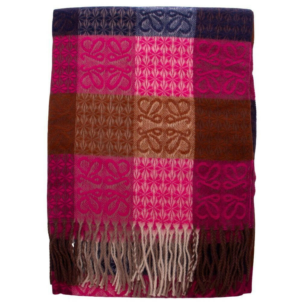Color Block Plaid Scarf with Fringe and Butterfly Design-Scarves-Krush Kandy, Women's Online Fashion Boutique Located in Phoenix, Arizona (Scottsdale Area)