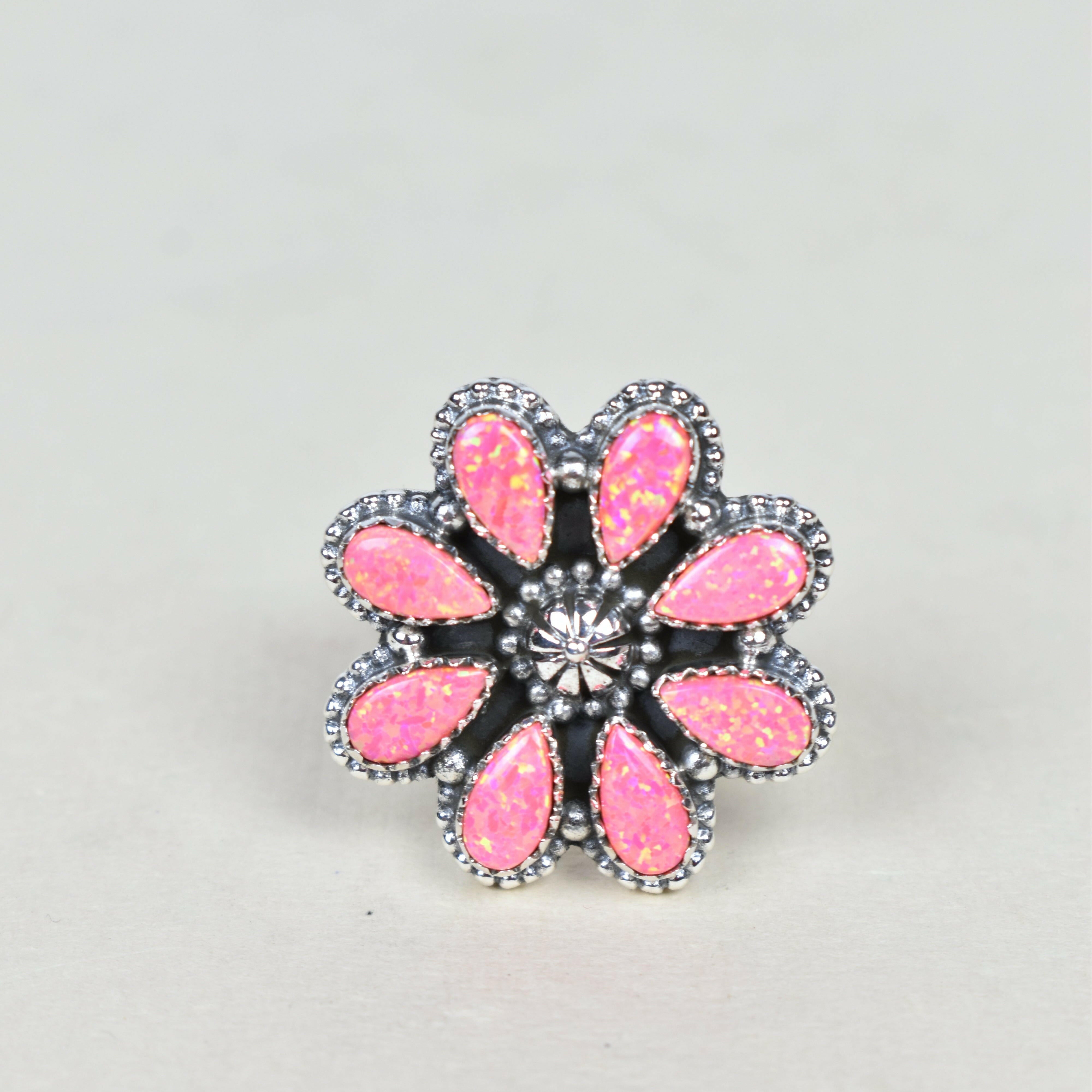 A Daisy A Day Keeps The Blues Away Ring-Cluster Rings-Krush Kandy, Women's Online Fashion Boutique Located in Phoenix, Arizona (Scottsdale Area)