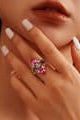 Cubic Zirconia Geometric Vintage Cocktail Ring-Rings-Krush Kandy, Women's Online Fashion Boutique Located in Phoenix, Arizona (Scottsdale Area)