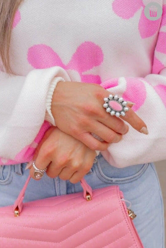 One of a Kind Pink Conch Ring | PREORDER NOW OPEN-Cluster Rings-Krush Kandy, Women's Online Fashion Boutique Located in Phoenix, Arizona (Scottsdale Area)