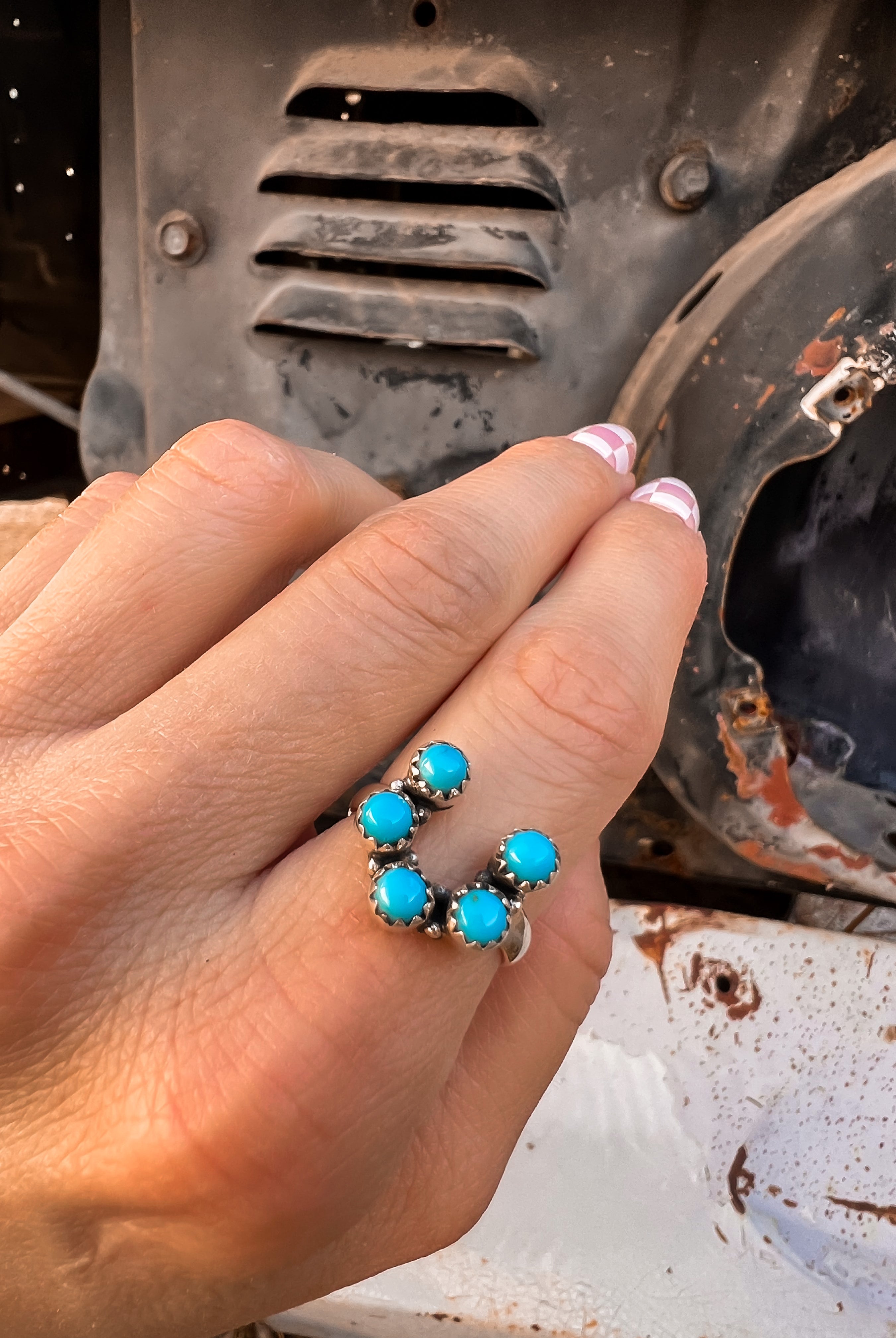 Mini Horse Shoe Sterling Silver Stone Ring | PRE-ORDER-Rings-Krush Kandy, Women's Online Fashion Boutique Located in Phoenix, Arizona (Scottsdale Area)
