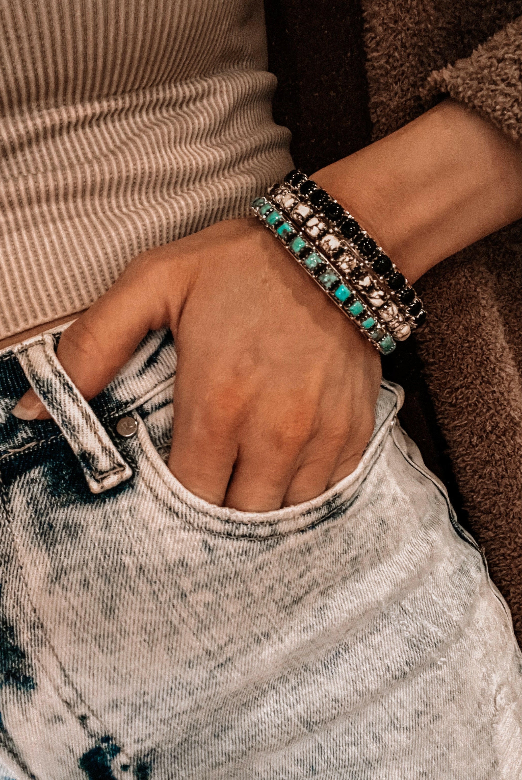 Kristyn's Highly Requested Stone Bangle MADE TO ORDER-Bangle Bracelets-Krush Kandy, Women's Online Fashion Boutique Located in Phoenix, Arizona (Scottsdale Area)