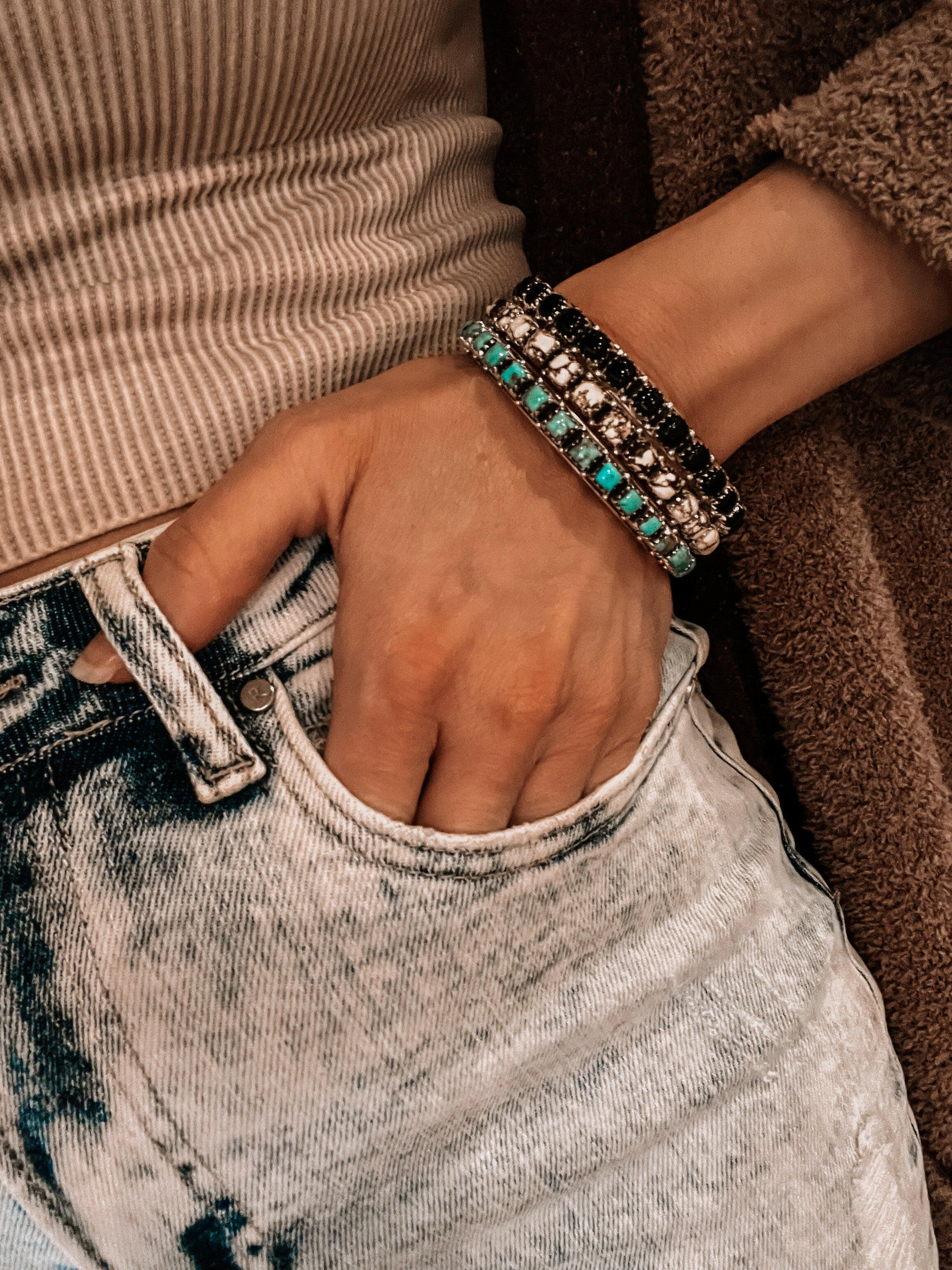 Kristyn's Highly Requested Stone Bangle MADE TO ORDER-Bangle Bracelets-Krush Kandy, Women's Online Fashion Boutique Located in Phoenix, Arizona (Scottsdale Area)