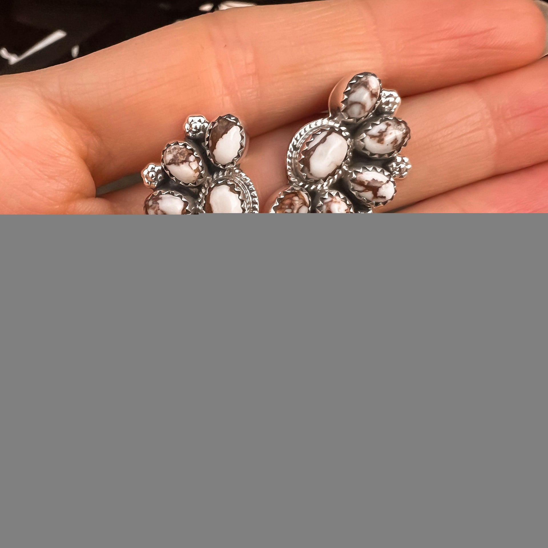 Cute Little Half Cluster Blossom Earrings-Stud Earrings-Krush Kandy, Women's Online Fashion Boutique Located in Phoenix, Arizona (Scottsdale Area)