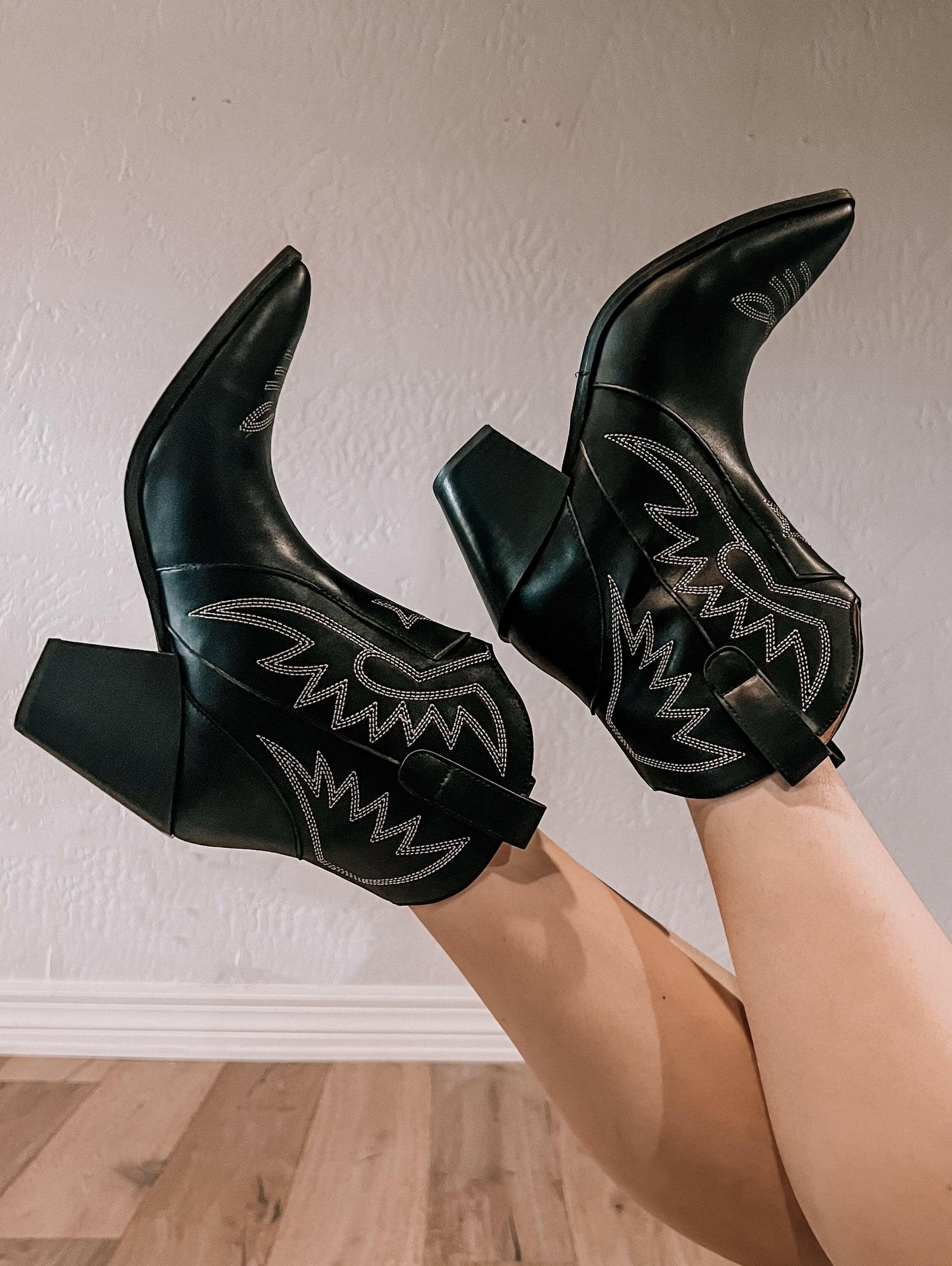 Nina Embroidered Cowgirl Booties-Booties-Krush Kandy, Women's Online Fashion Boutique Located in Phoenix, Arizona (Scottsdale Area)