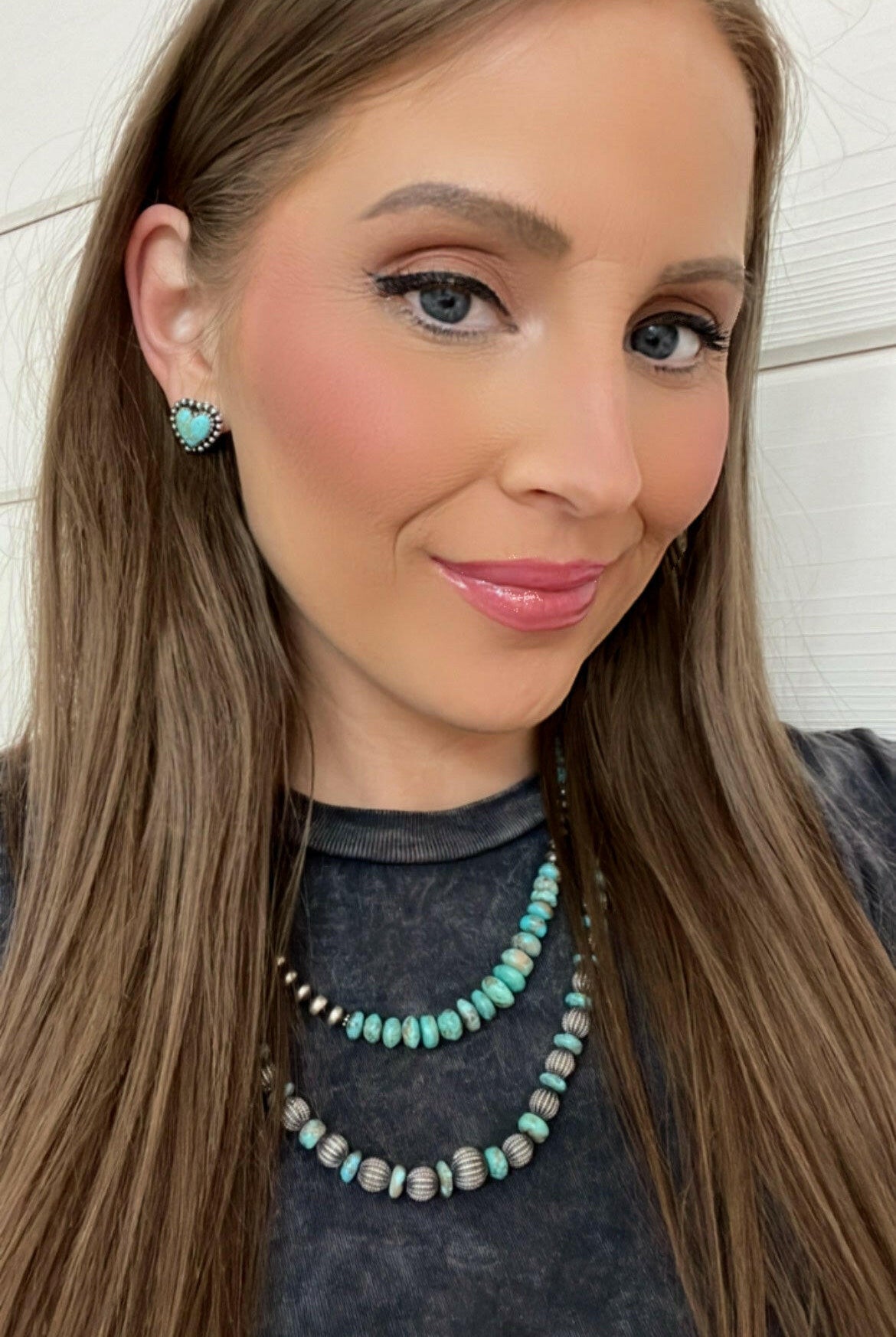 Ava Heart Stone Stud Earring | Multiple Stone Options-Stud Earrings-Krush Kandy, Women's Online Fashion Boutique Located in Phoenix, Arizona (Scottsdale Area)