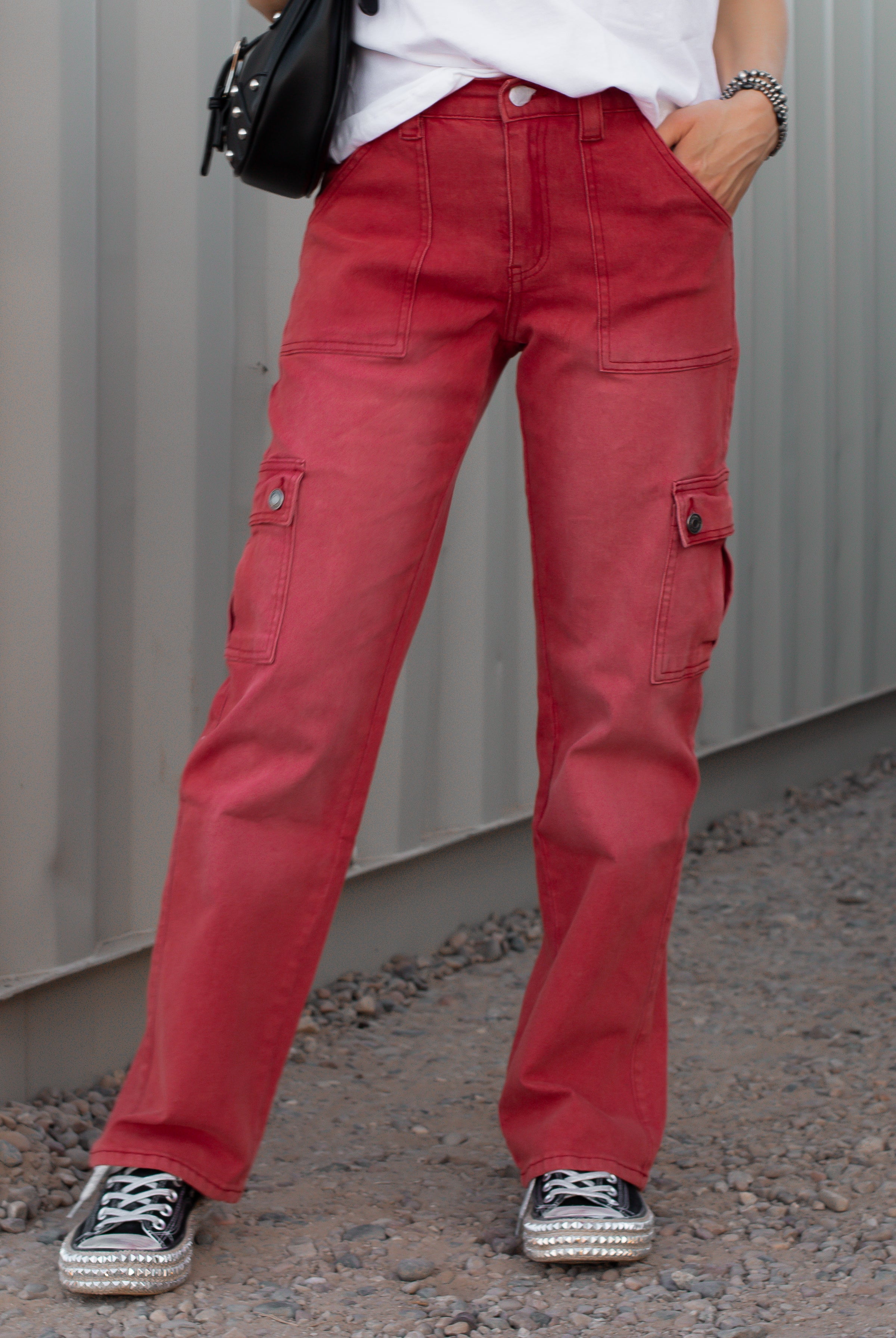 On Trend Comfort Stretch Cargo Denim Pants | S-XL-Jeans-Krush Kandy, Women's Online Fashion Boutique Located in Phoenix, Arizona (Scottsdale Area)