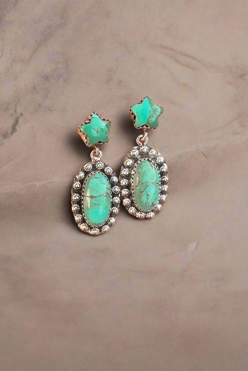 Nothing Compares Star Drop Stone Earrings-Drop Earrings-Krush Kandy, Women's Online Fashion Boutique Located in Phoenix, Arizona (Scottsdale Area)