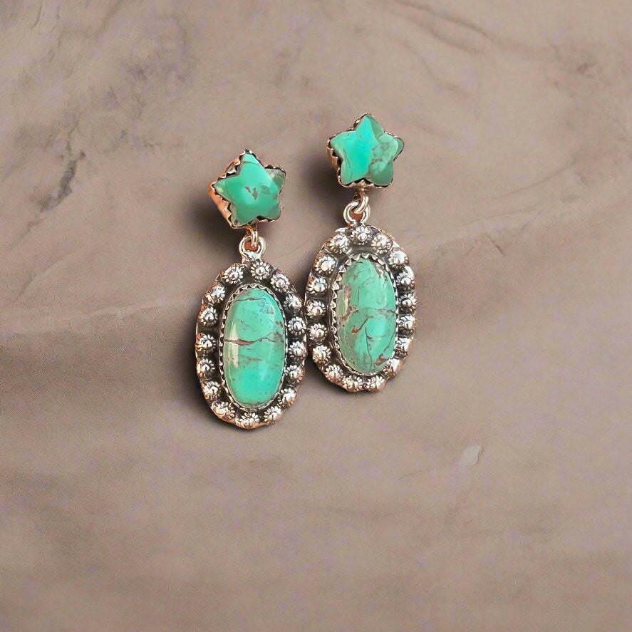 Nothing Compares Star Drop Stone Earrings-Drop Earrings-Krush Kandy, Women's Online Fashion Boutique Located in Phoenix, Arizona (Scottsdale Area)