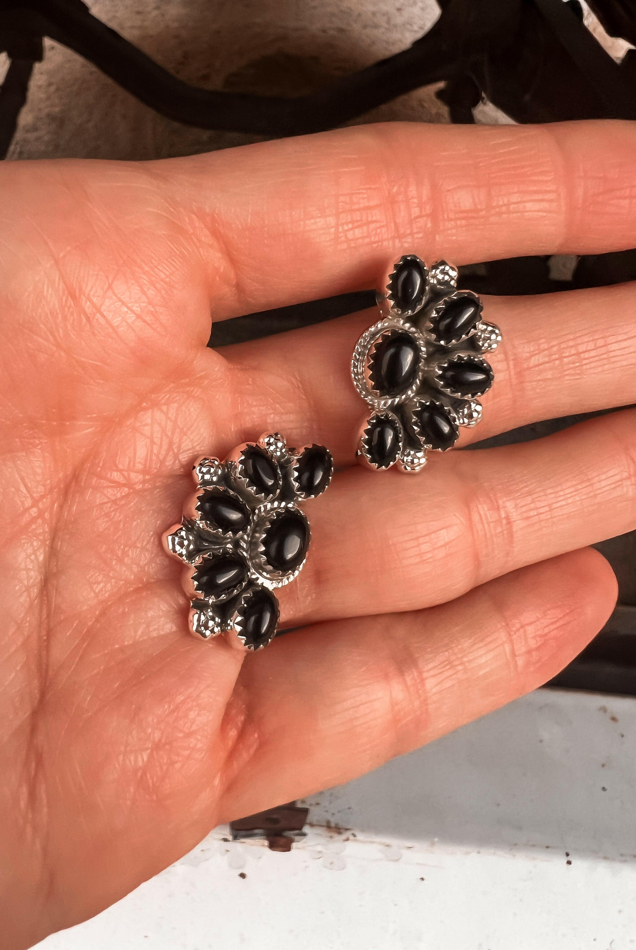 Cute Little Half Cluster Blossom Earrings-Stud Earrings-Krush Kandy, Women's Online Fashion Boutique Located in Phoenix, Arizona (Scottsdale Area)