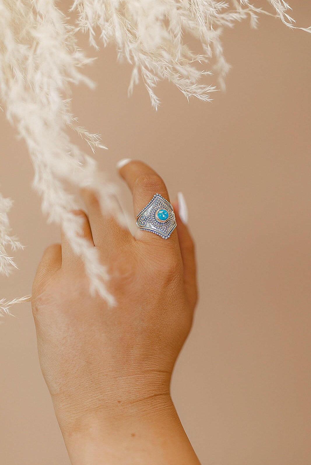 Teal Dreams Turquoise Ring-Statement Rings-Krush Kandy, Women's Online Fashion Boutique Located in Phoenix, Arizona (Scottsdale Area)