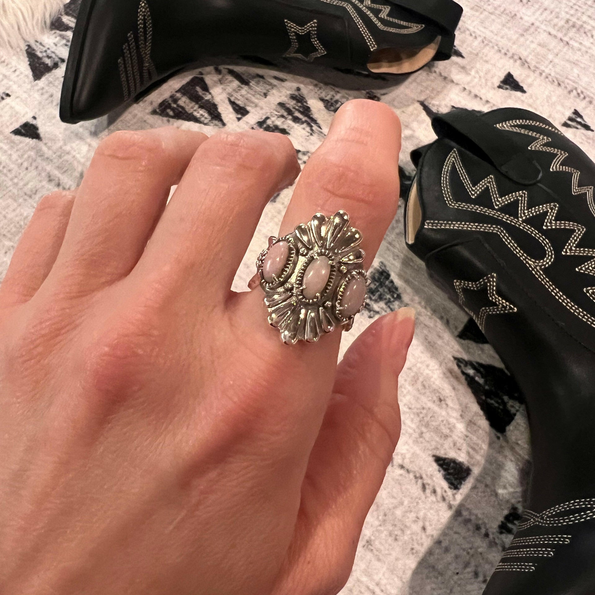 Free As The Wind Triple Stone Ring-Statement Rings-Krush Kandy, Women's Online Fashion Boutique Located in Phoenix, Arizona (Scottsdale Area)