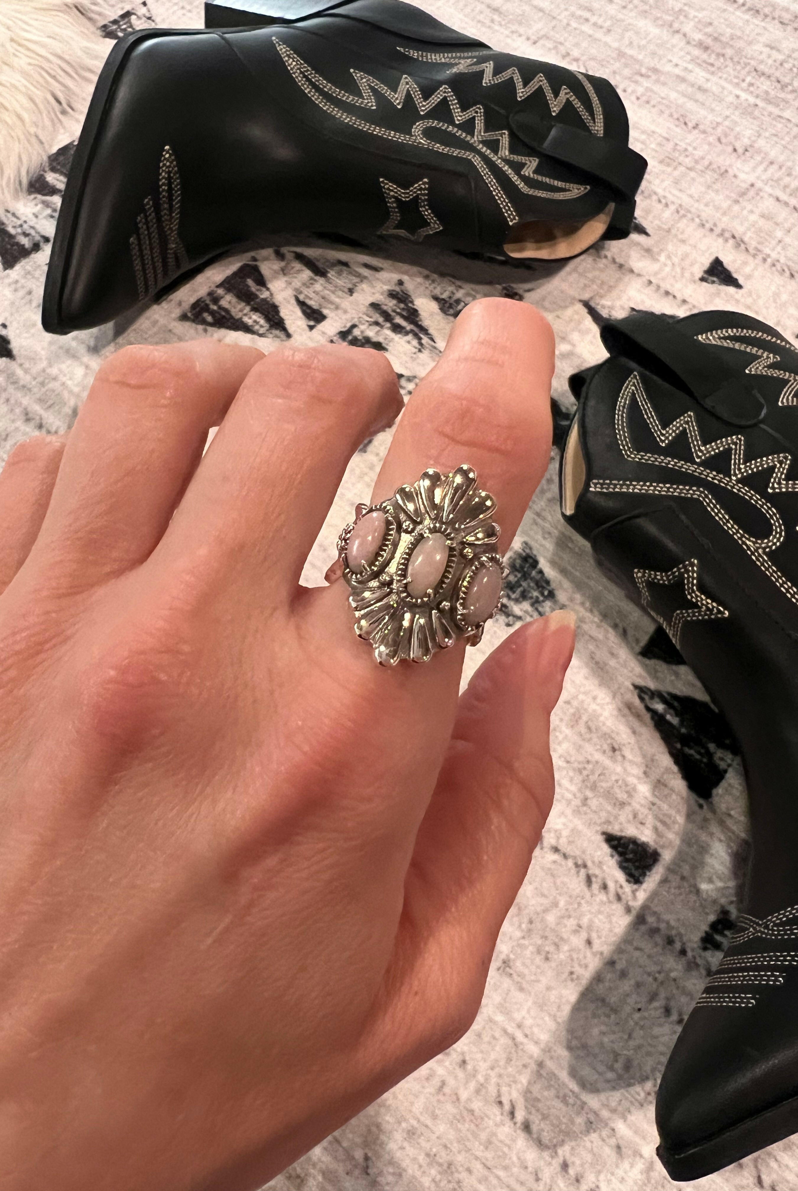 Free As The Wind Triple Stone Ring-Statement Rings-Krush Kandy, Women's Online Fashion Boutique Located in Phoenix, Arizona (Scottsdale Area)