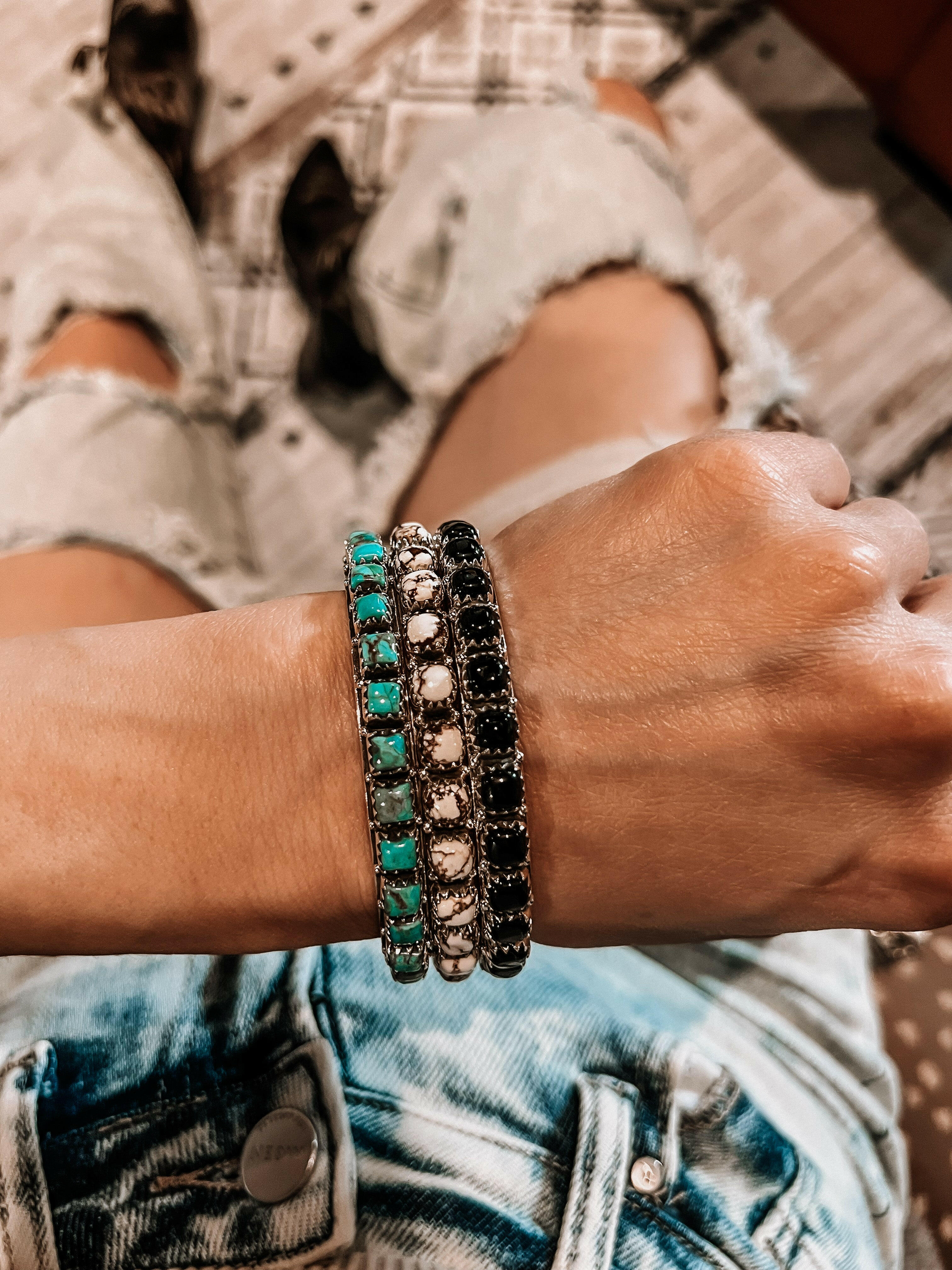 Kristyn's Highly Requested Stone Bangle MADE TO ORDER-Bangle Bracelets-Krush Kandy, Women's Online Fashion Boutique Located in Phoenix, Arizona (Scottsdale Area)