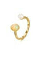 Opal & Pearl Geometric Minimalist Band Ring-Rings-Krush Kandy, Women's Online Fashion Boutique Located in Phoenix, Arizona (Scottsdale Area)