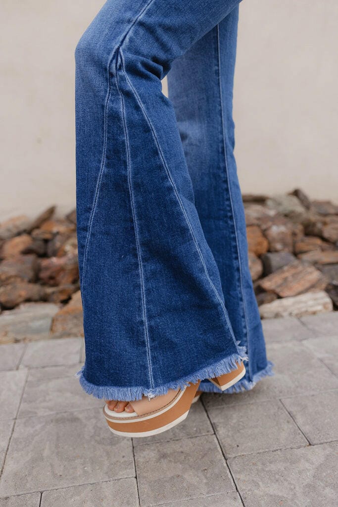 Sunset Stroll Kancan Mid-Rise Flare Jeans-Denim-Krush Kandy, Women's Online Fashion Boutique Located in Phoenix, Arizona (Scottsdale Area)