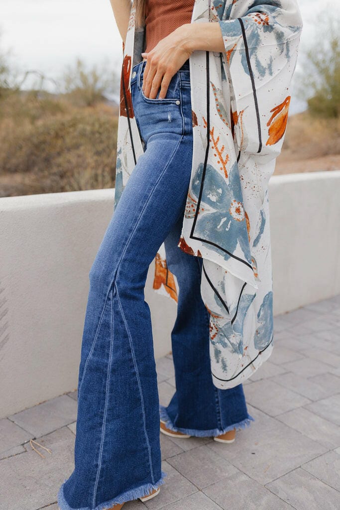 Sunset Stroll Kancan Mid-Rise Flare Jeans-Denim-Krush Kandy, Women's Online Fashion Boutique Located in Phoenix, Arizona (Scottsdale Area)
