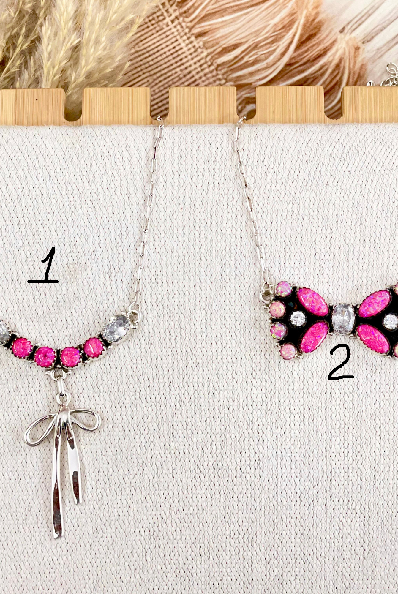 Multi Bow Sterling Silver Necklaces-Necklaces-Krush Kandy, Women's Online Fashion Boutique Located in Phoenix, Arizona (Scottsdale Area)