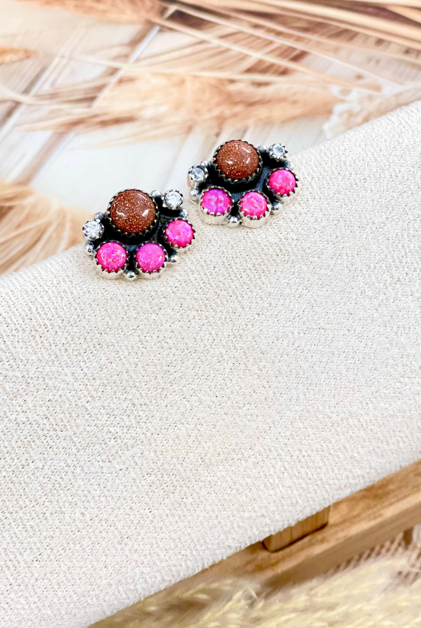 Ultimate Trio Stone Stud Earrings-Stud Earrings-Krush Kandy, Women's Online Fashion Boutique Located in Phoenix, Arizona (Scottsdale Area)