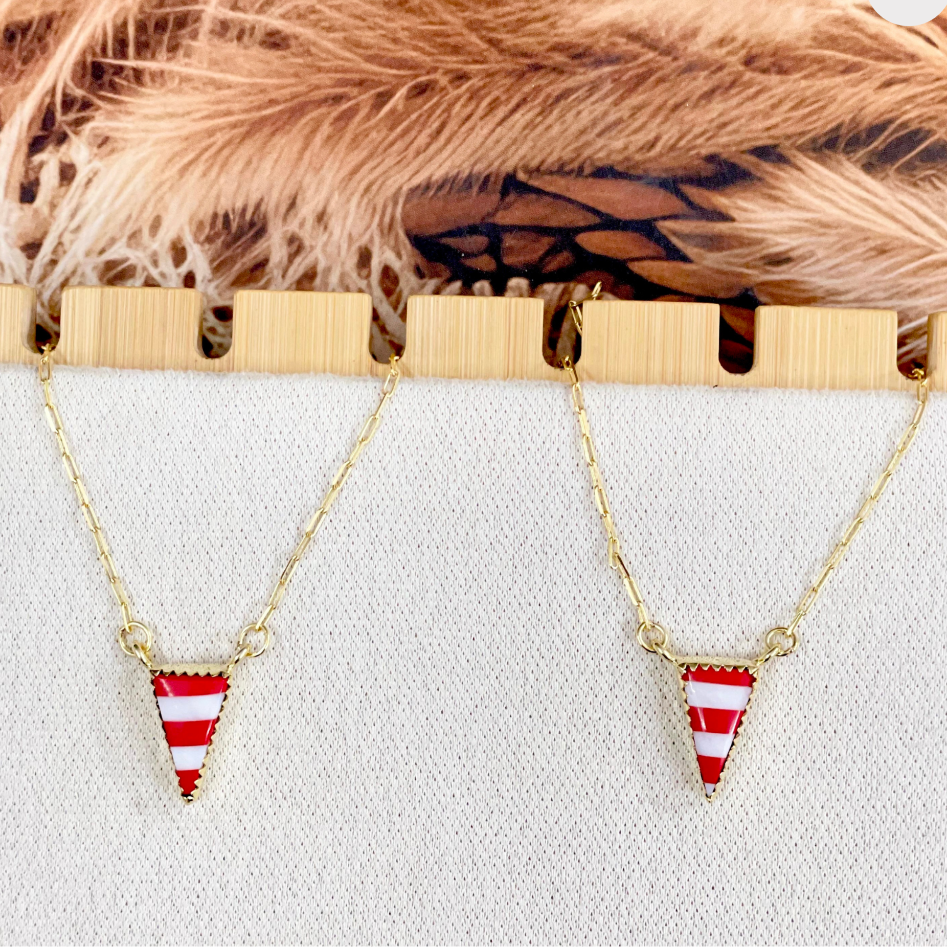 Krush Gold Stripe Stone Necklace-Necklaces-Krush Kandy, Women's Online Fashion Boutique Located in Phoenix, Arizona (Scottsdale Area)