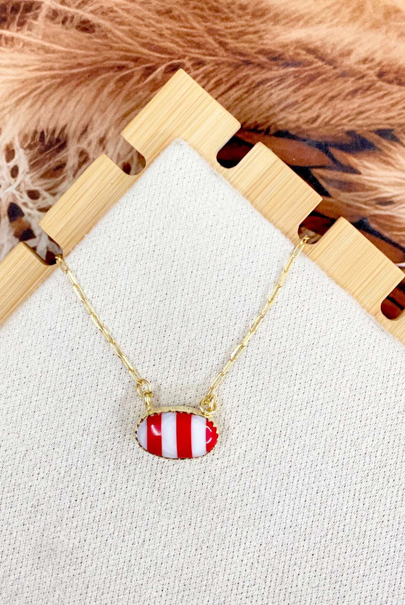 Loretta's Stripe Slab Necklace-Necklaces-Krush Kandy, Women's Online Fashion Boutique Located in Phoenix, Arizona (Scottsdale Area)