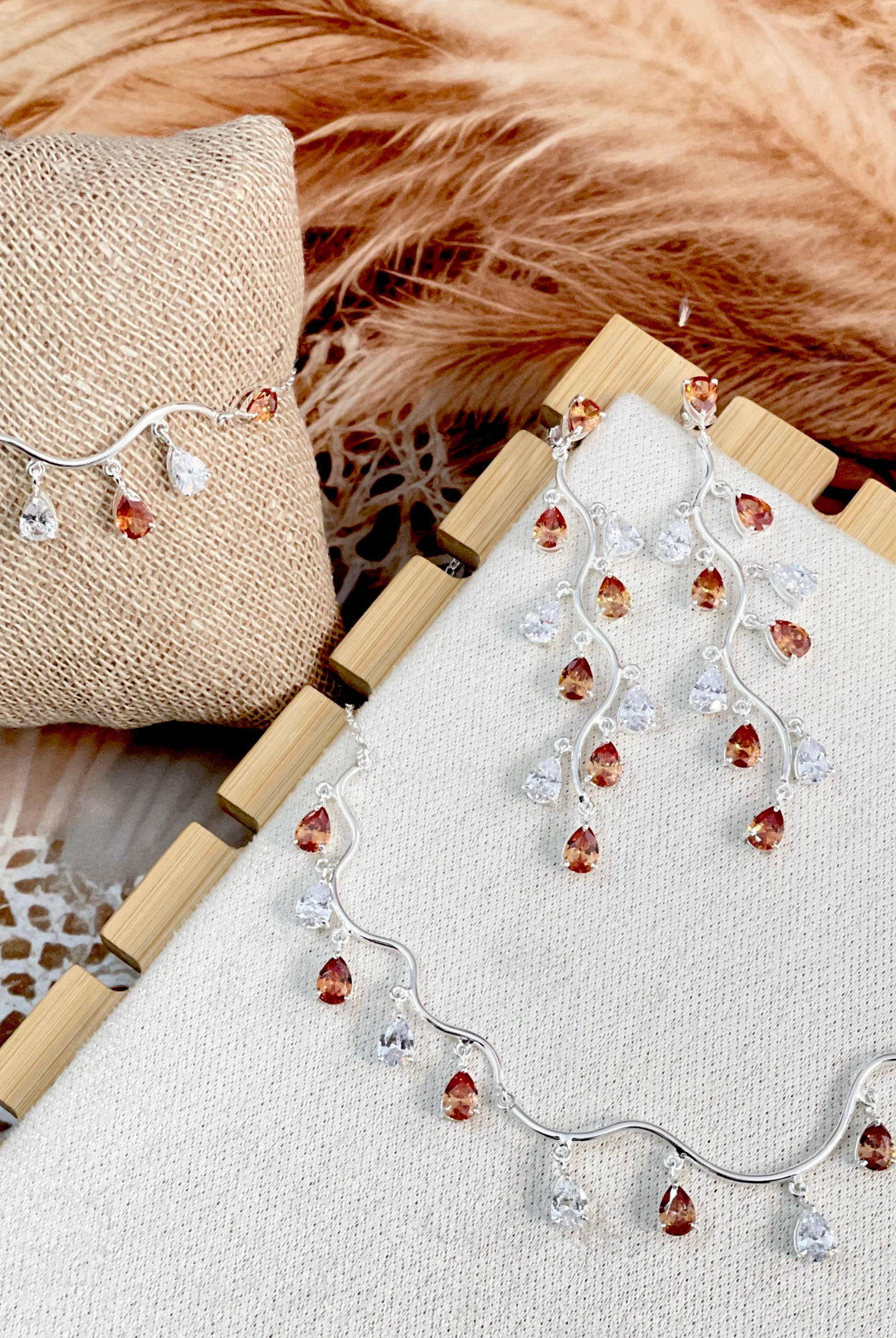 Solstice Serenade Sterling Silver & Stone Set-Necklaces-Krush Kandy, Women's Online Fashion Boutique Located in Phoenix, Arizona (Scottsdale Area)