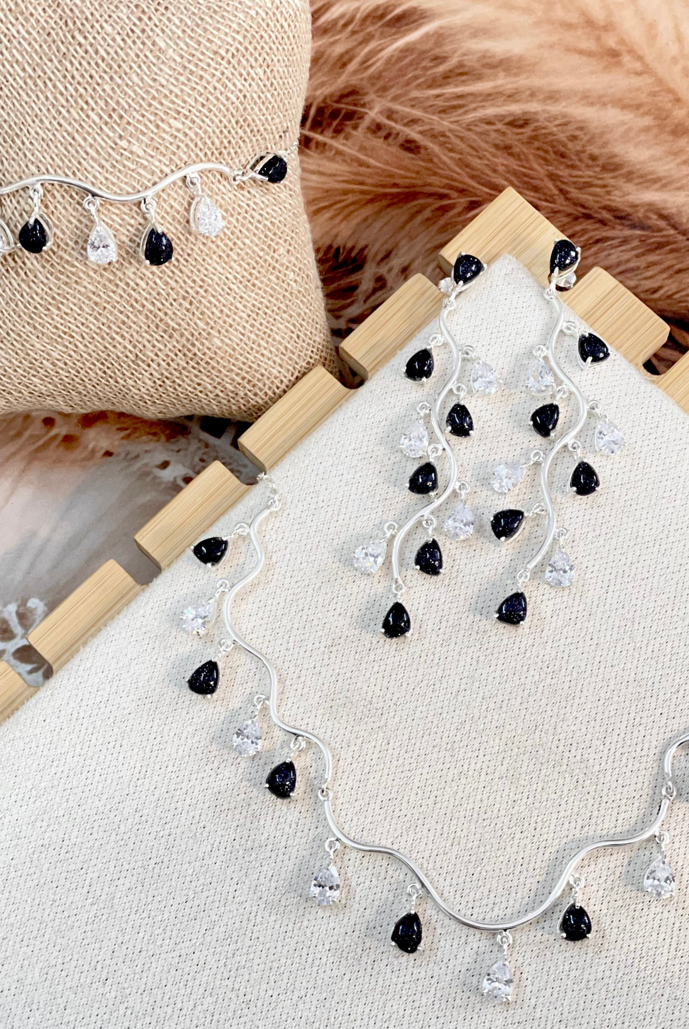 Solstice Serenade Sterling Silver & Stone Set-Necklaces-Krush Kandy, Women's Online Fashion Boutique Located in Phoenix, Arizona (Scottsdale Area)