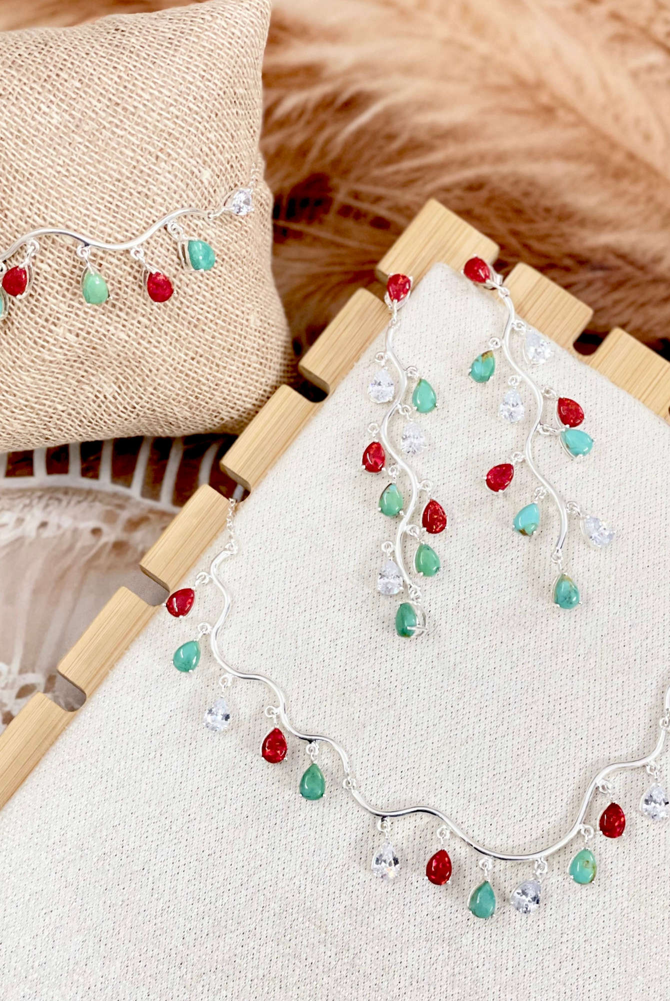 Solstice Serenade Sterling Silver & Stone Set-Necklaces-Krush Kandy, Women's Online Fashion Boutique Located in Phoenix, Arizona (Scottsdale Area)
