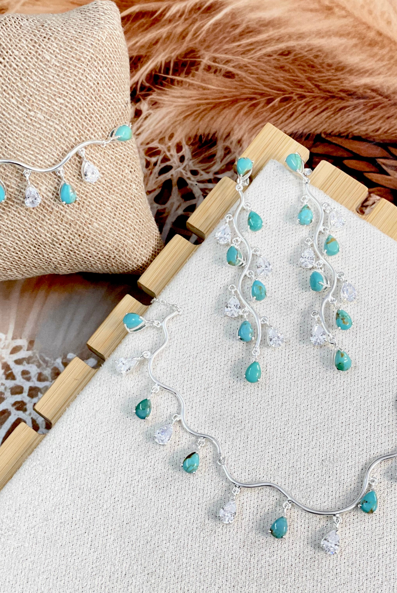 Solstice Serenade Sterling Silver & Stone Set-Necklaces-Krush Kandy, Women's Online Fashion Boutique Located in Phoenix, Arizona (Scottsdale Area)