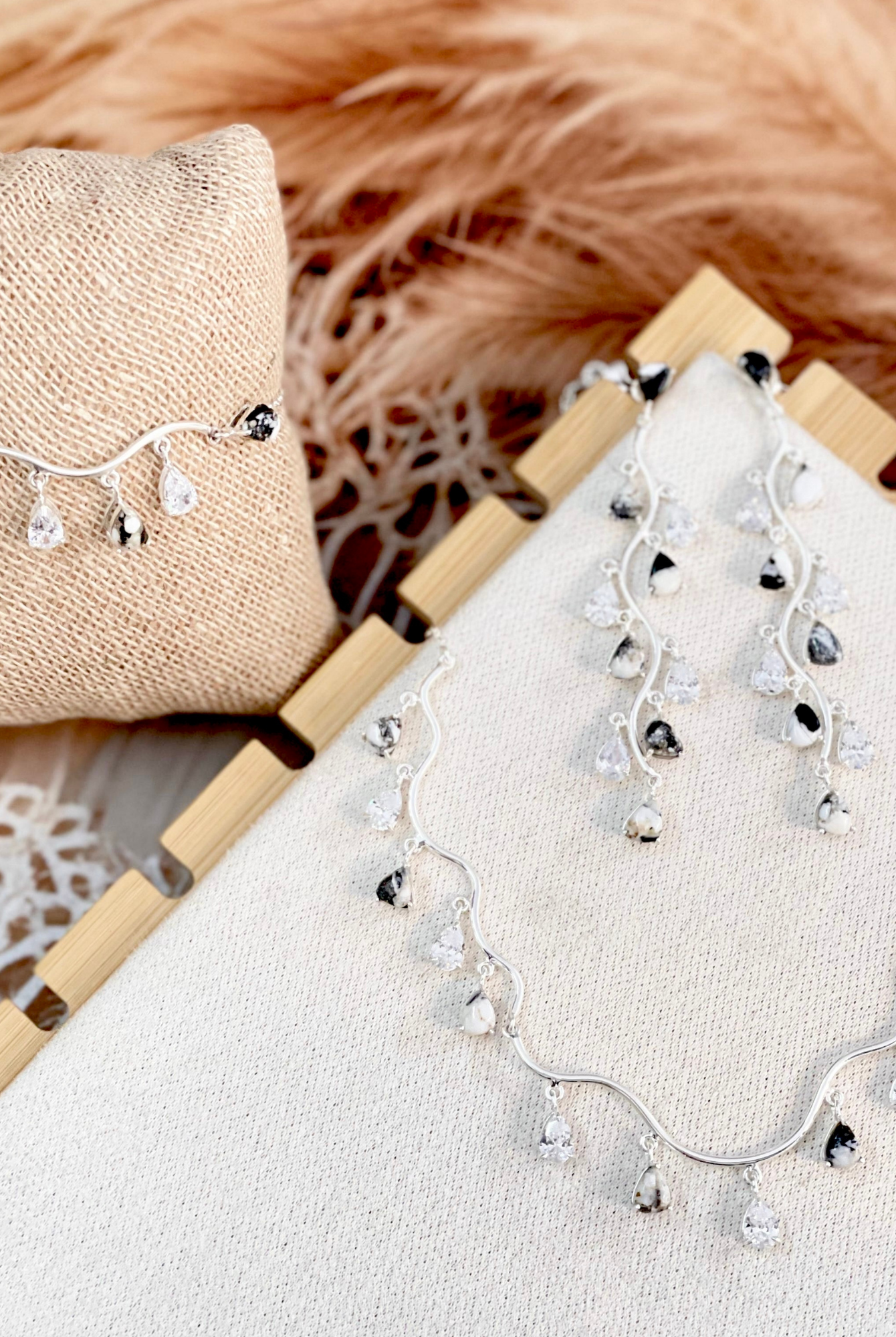 Solstice Serenade Sterling Silver & Stone Set-Necklaces-Krush Kandy, Women's Online Fashion Boutique Located in Phoenix, Arizona (Scottsdale Area)