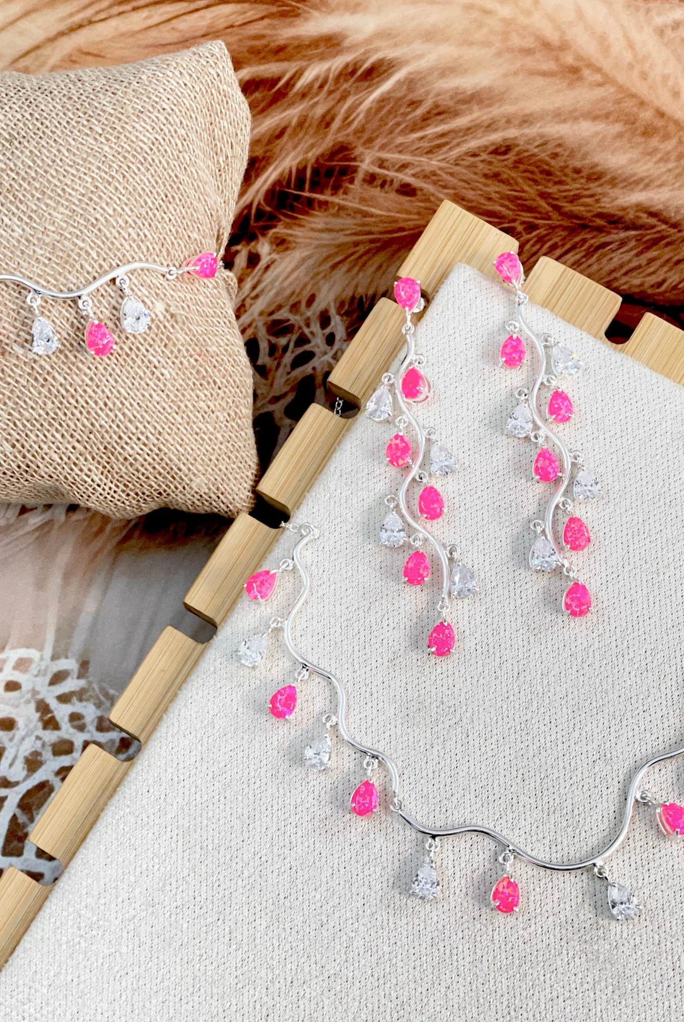 Solstice Serenade Sterling Silver & Stone Set-Necklaces-Krush Kandy, Women's Online Fashion Boutique Located in Phoenix, Arizona (Scottsdale Area)
