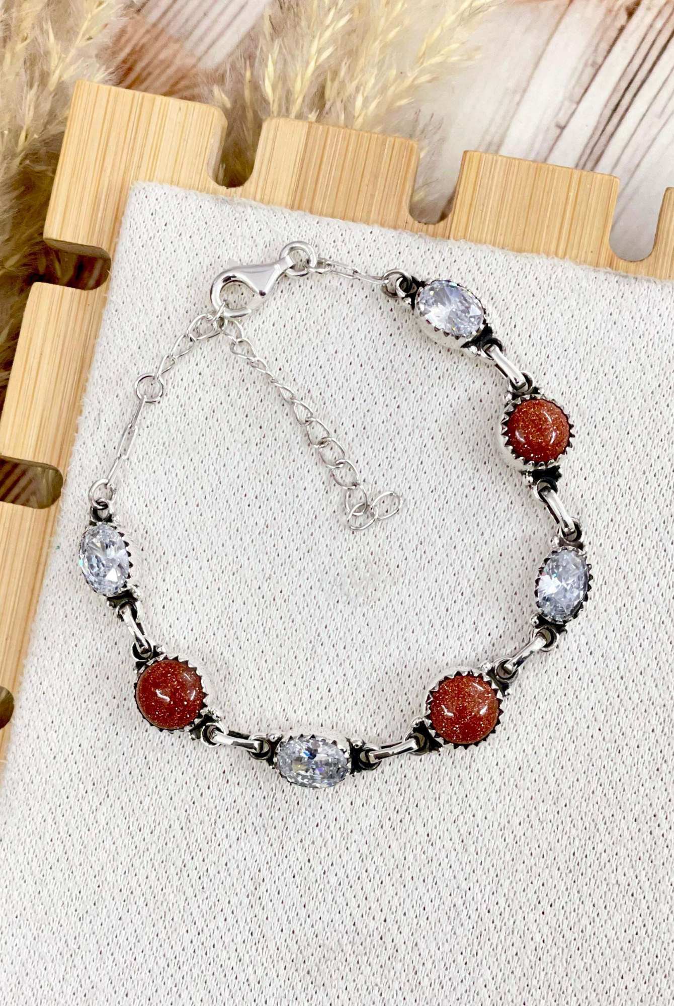 Crystal & Sunstone Bracelet-Bracelets-Krush Kandy, Women's Online Fashion Boutique Located in Phoenix, Arizona (Scottsdale Area)