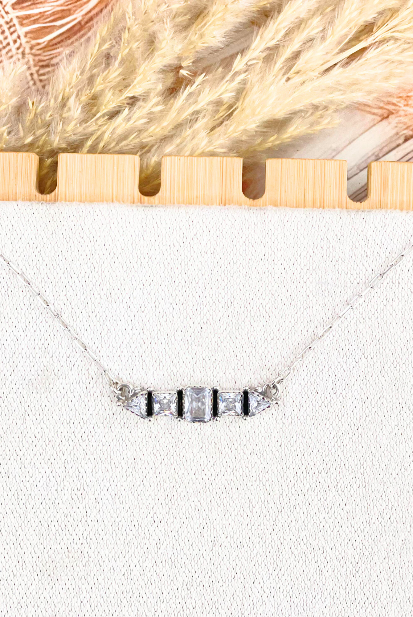 Shine On Me Crystal Bar Necklace-Chain Necklaces-Krush Kandy, Women's Online Fashion Boutique Located in Phoenix, Arizona (Scottsdale Area)