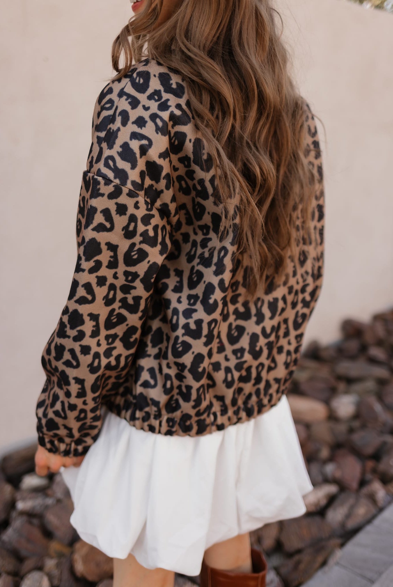Leopard Bomber Outwear Jacket-Tops-Krush Kandy, Women's Online Fashion Boutique Located in Phoenix, Arizona (Scottsdale Area)