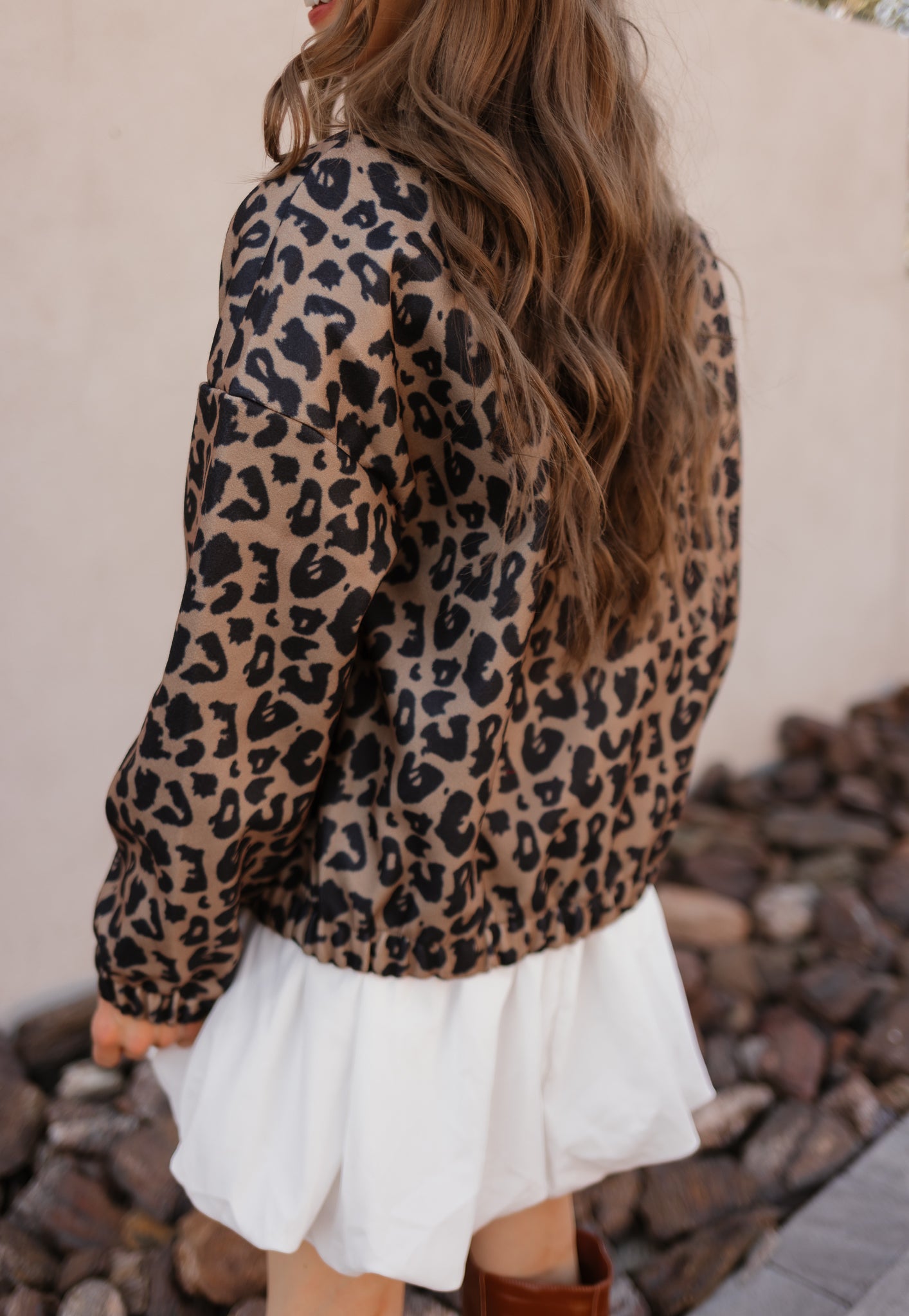 Leopard Bomber Outwear Jacket-Tops-Krush Kandy, Women's Online Fashion Boutique Located in Phoenix, Arizona (Scottsdale Area)