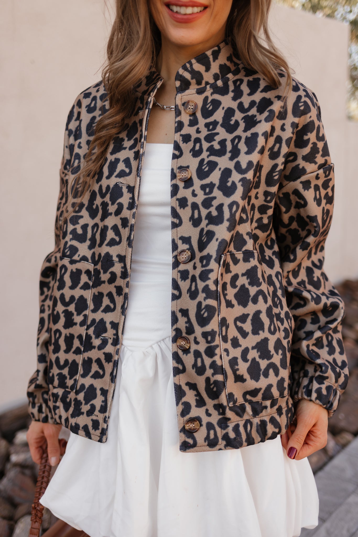 Leopard Bomber Outwear Jacket-Tops-Krush Kandy, Women's Online Fashion Boutique Located in Phoenix, Arizona (Scottsdale Area)