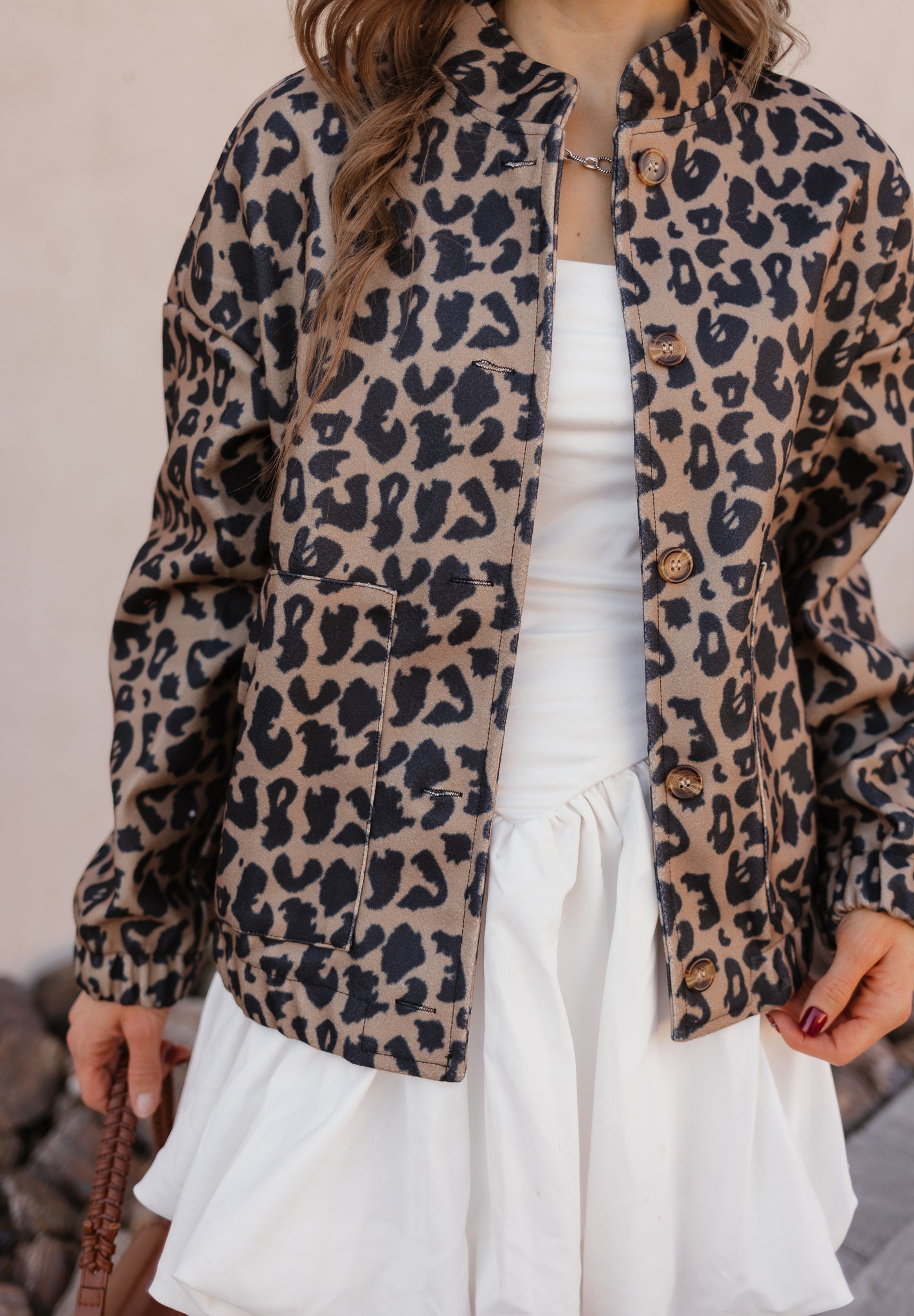 Leopard Bomber Outwear Jacket-Tops-Krush Kandy, Women's Online Fashion Boutique Located in Phoenix, Arizona (Scottsdale Area)